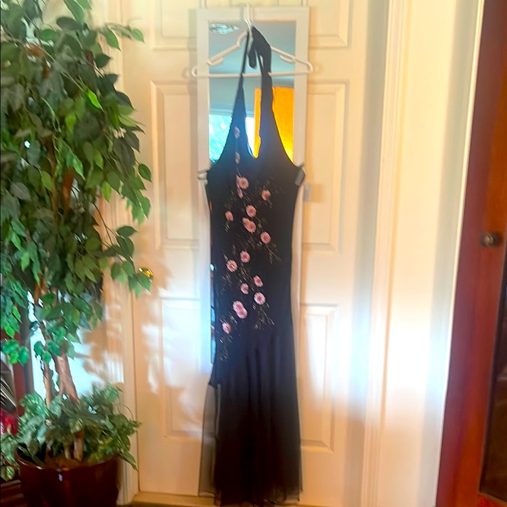 Elegant Black Floral Dress